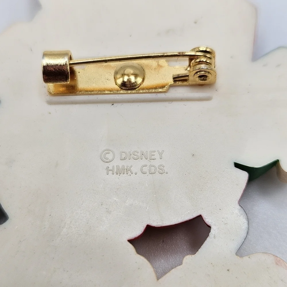 VINTAGE Disney Mickey Mouse Hallmark Christmas Large Brooch Pin 1990s